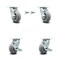 Service Caster 5 Inch Thermoplastic Rubber Caster Set with Roller Bearing 2 Swivel Lock 2 Brake SCC-30CS520-TPRRD-BSL-2-TLB-2 - alternate 1